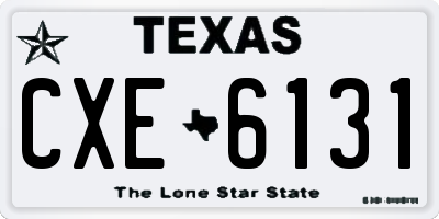TX license plate CXE6131