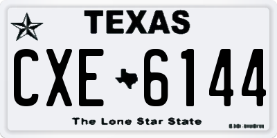 TX license plate CXE6144