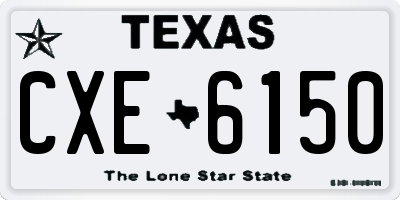 TX license plate CXE6150