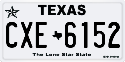 TX license plate CXE6152