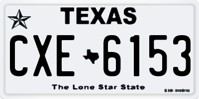 TX license plate CXE6153