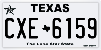 TX license plate CXE6159