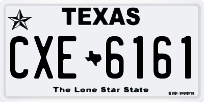 TX license plate CXE6161