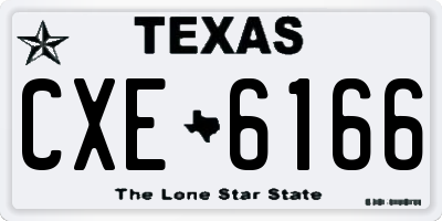 TX license plate CXE6166