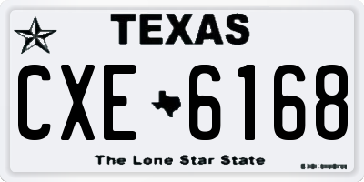 TX license plate CXE6168
