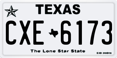TX license plate CXE6173