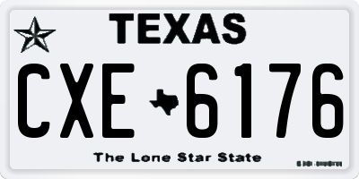 TX license plate CXE6176