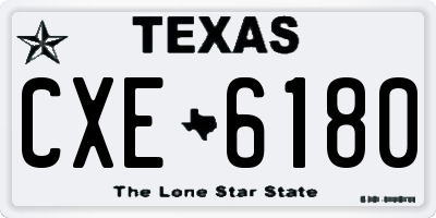 TX license plate CXE6180