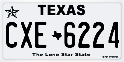 TX license plate CXE6224