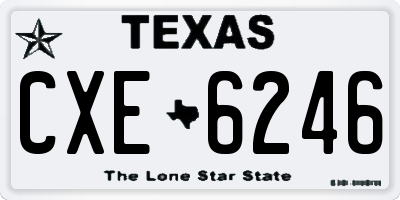 TX license plate CXE6246