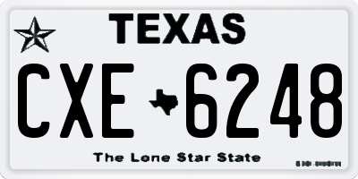 TX license plate CXE6248