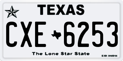 TX license plate CXE6253