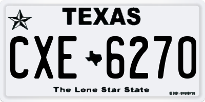 TX license plate CXE6270