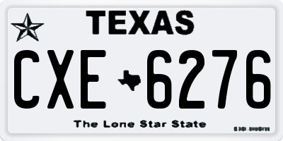 TX license plate CXE6276