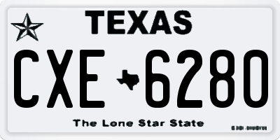 TX license plate CXE6280
