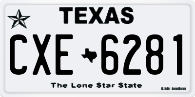 TX license plate CXE6281