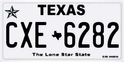 TX license plate CXE6282