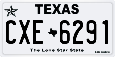 TX license plate CXE6291