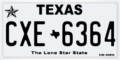 TX license plate CXE6364