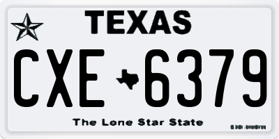 TX license plate CXE6379