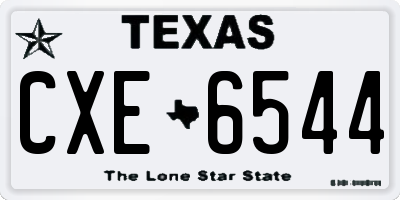 TX license plate CXE6544
