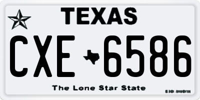 TX license plate CXE6586