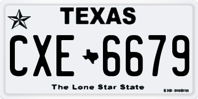 TX license plate CXE6679