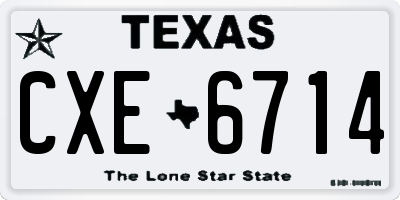 TX license plate CXE6714