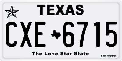 TX license plate CXE6715