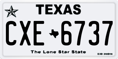 TX license plate CXE6737