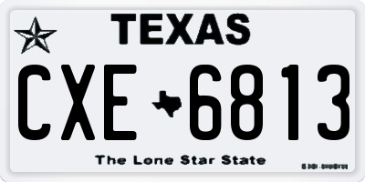 TX license plate CXE6813