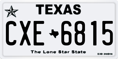 TX license plate CXE6815