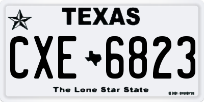 TX license plate CXE6823
