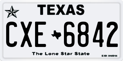 TX license plate CXE6842
