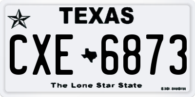 TX license plate CXE6873