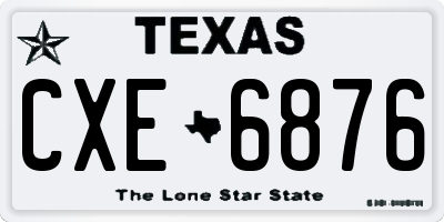 TX license plate CXE6876