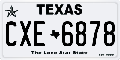 TX license plate CXE6878