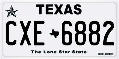 TX license plate CXE6882