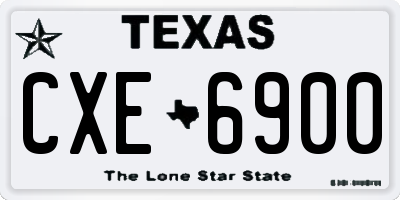 TX license plate CXE6900