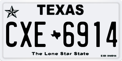 TX license plate CXE6914