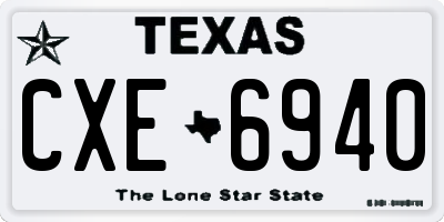 TX license plate CXE6940