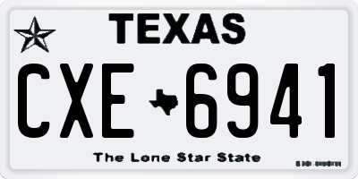 TX license plate CXE6941