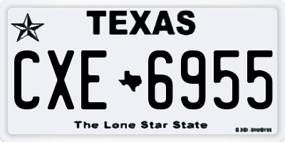 TX license plate CXE6955