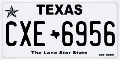 TX license plate CXE6956