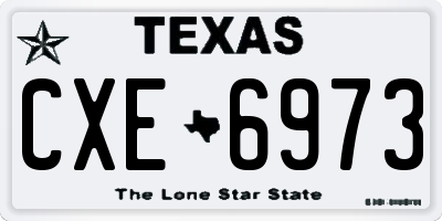 TX license plate CXE6973