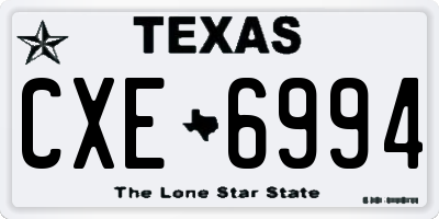 TX license plate CXE6994