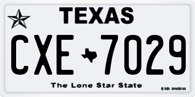 TX license plate CXE7029