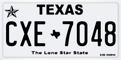 TX license plate CXE7048