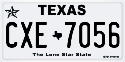 TX license plate CXE7056