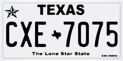 TX license plate CXE7075